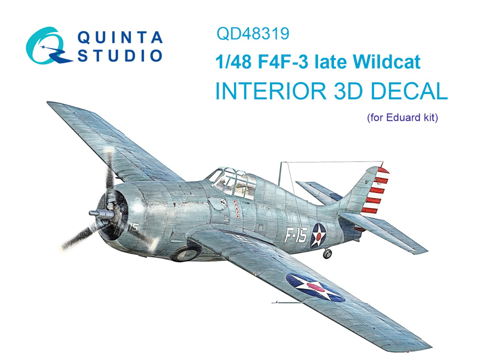 

QD48319 3D Декаль интерьера кабины F4F-3 late Eduard, Цветной