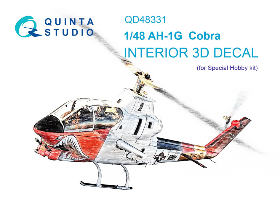 

QD48331 3D Декаль интерьера кабины AH-1G Special Hobby, Цветной
