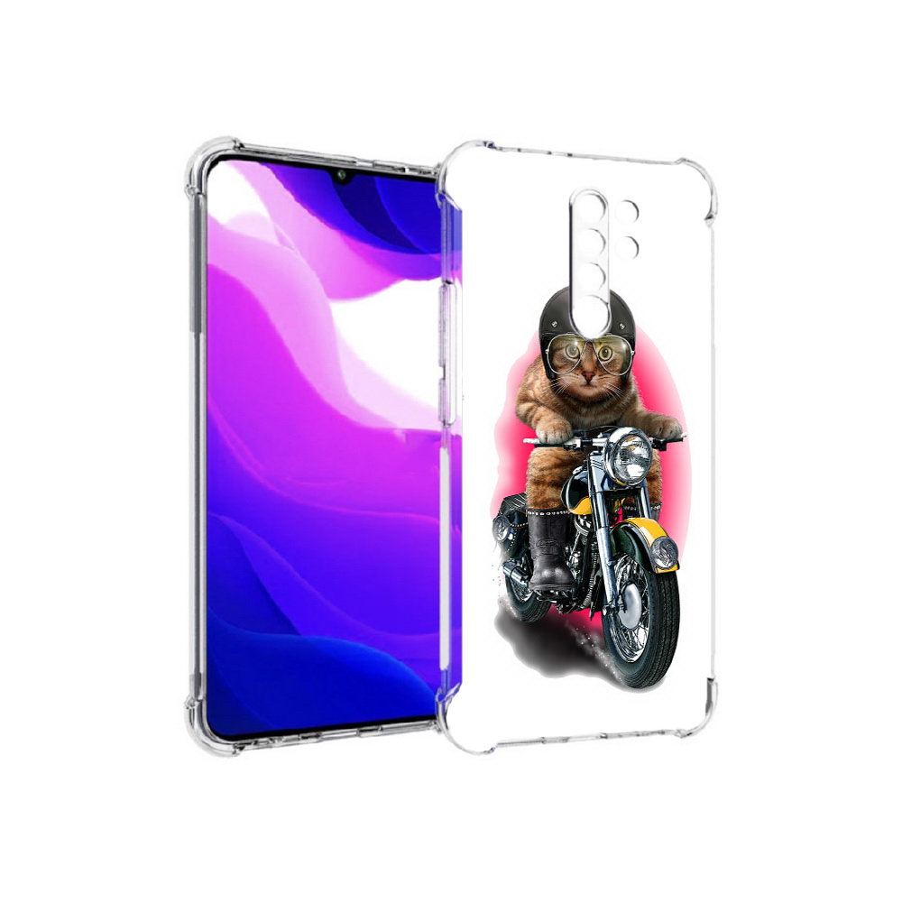 

Чехол MyPads Tocco для Xiaomi Redmi 9 мото-кот (PT150826.259.485), Прозрачный, Tocco