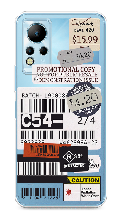 

Чехол на Infinix Note 11/12 G88 "Flight to Paris", Серый;бежевый, 3100450-1