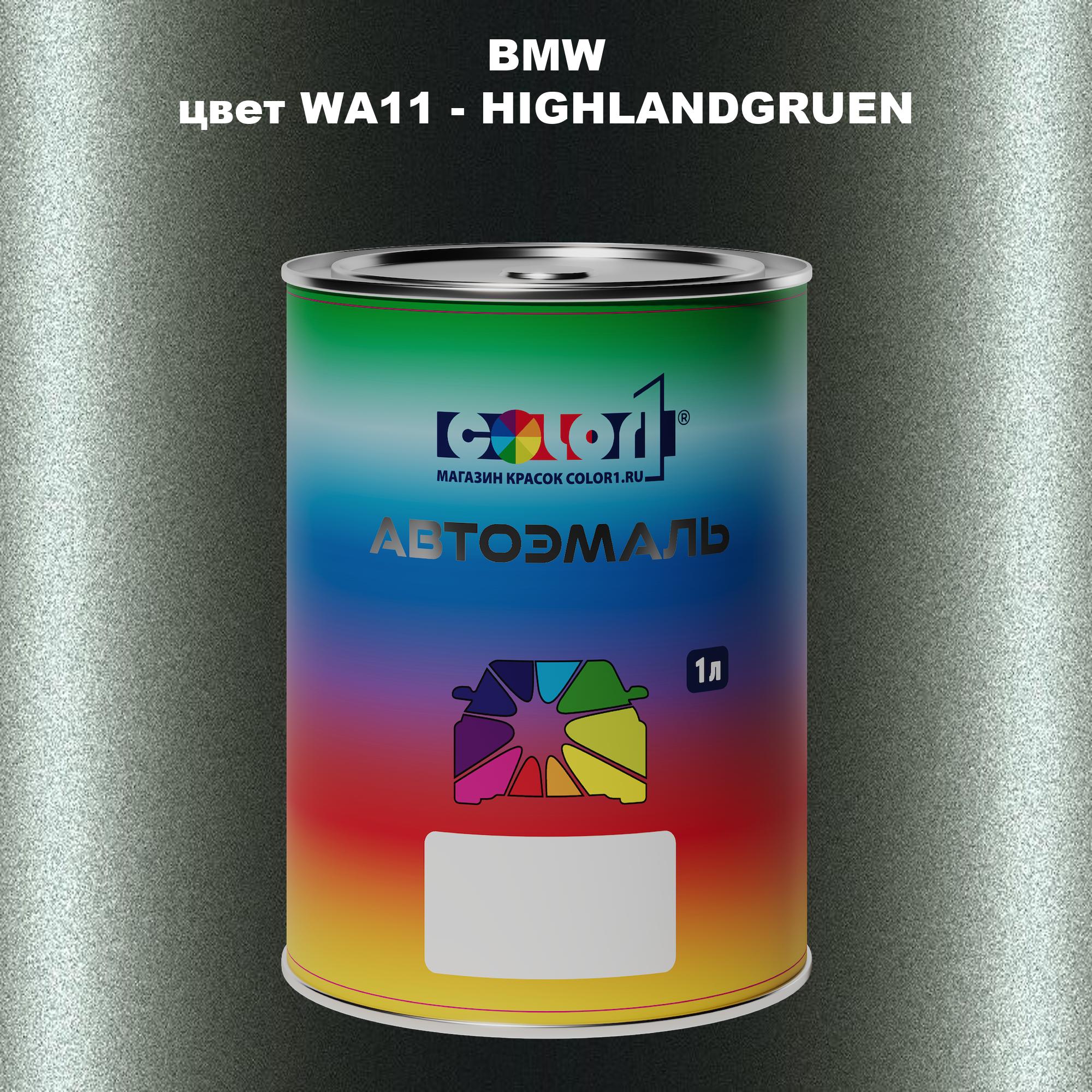 

Автомобильная краска COLOR1 для BMW, цвет WA11 - HIGHLANDGRUEN, Прозрачный