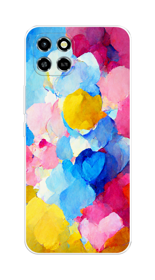 

Чехол на Infinix Smart 6 HD "Яркие пятна", Синий;голубой;желтый;розовый, 3101650-1
