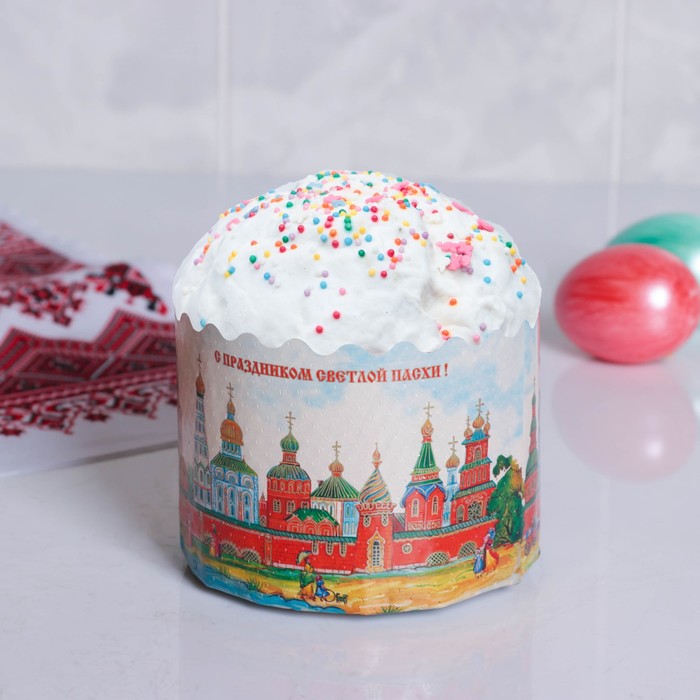 

Форма бумажная для кекса, маффинов и кулича "Кремли" 110 х 85 мм