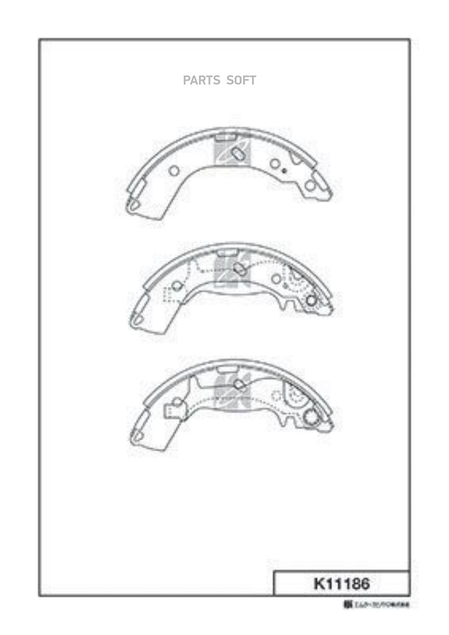 

Колодки тормозные барабанные Hyundai Getz 02-05 K11186 1шт KASHIYAMA K11186