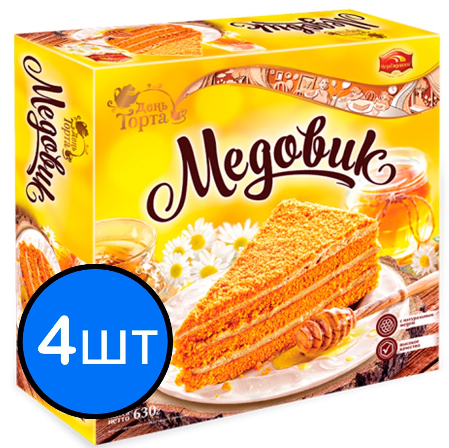 

Торт "Медовик" классический 630г х 4шт