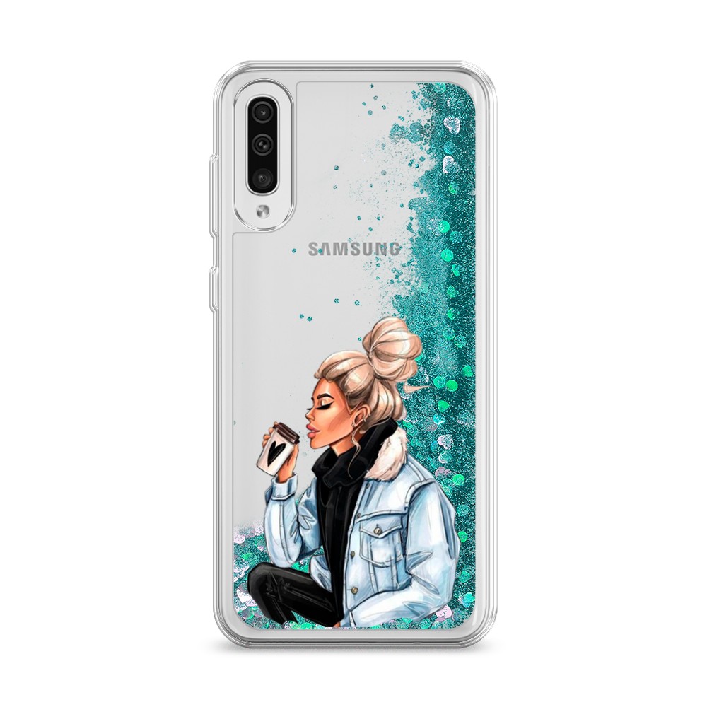

Жидкий чехол с блестками "Cute girl" на Samsung Galaxy A30s, 28895-1