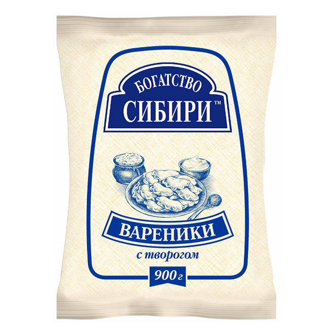 

Вареники Богатство Сибири с творогом 900 г