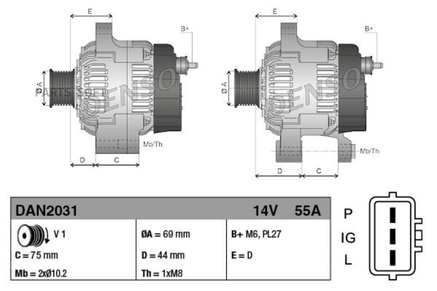 

DENSO DAN2031 Генератор Heavy Duty () 1шт