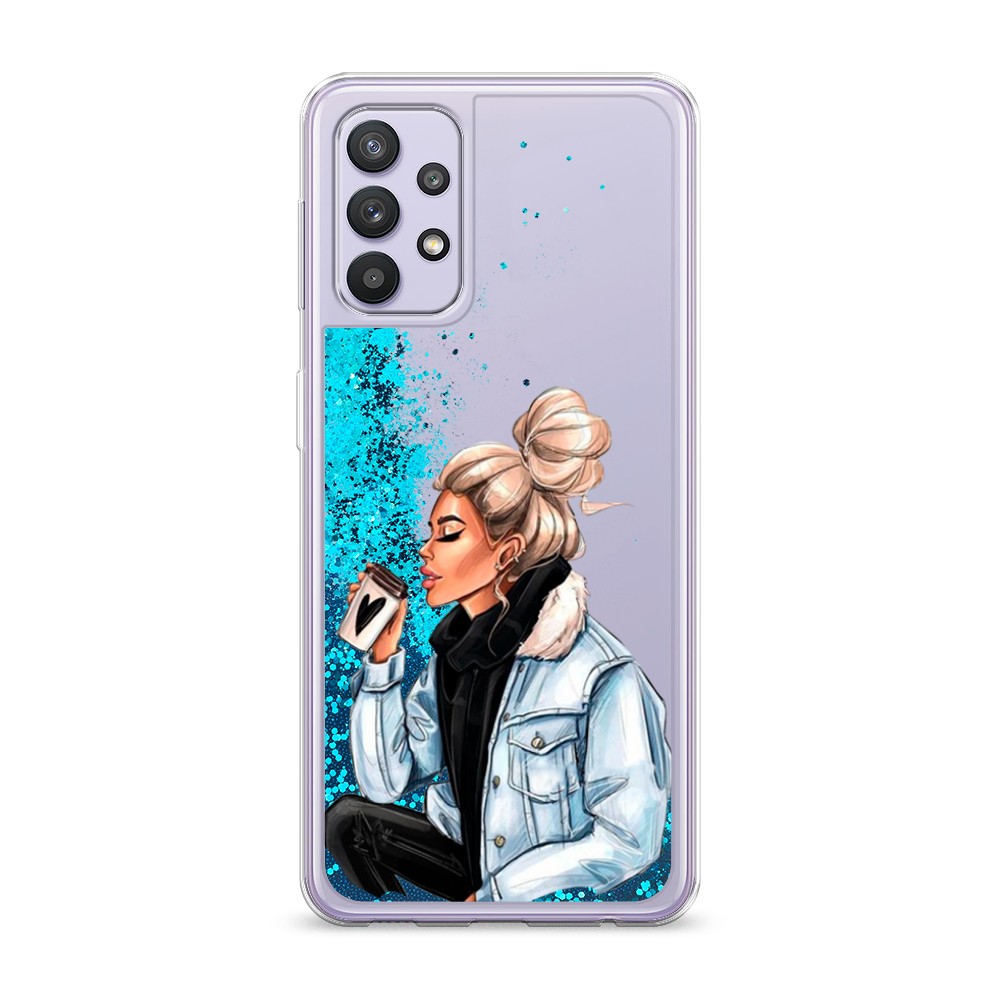 

Жидкий чехол с блестками "Cute girl" на Samsung Galaxy A32, 2102093-1