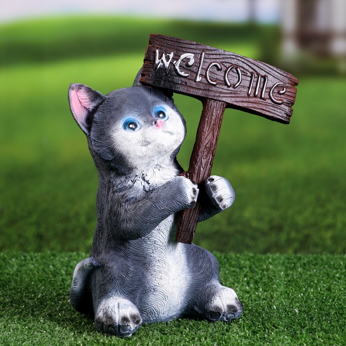 

Садовая фигурка Хорошие сувениры Котенок welcome Р00013442 25 см, Разноцветный, Котенок welcome