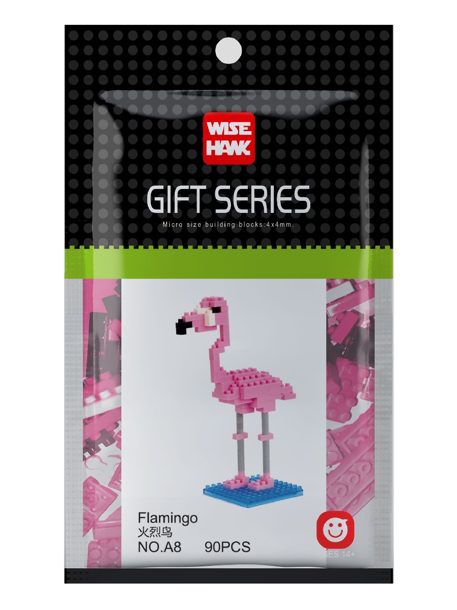 фото Конструктор wisehawk flamingo gift series, 90 деталей, no. a8, 110525