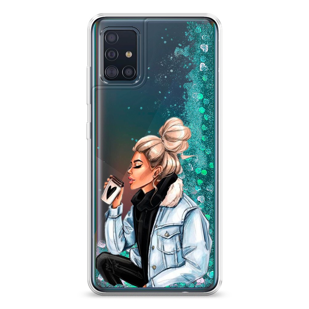 

Жидкий чехол с блестками "Cute girl" на Samsung Galaxy A51, 28995-1