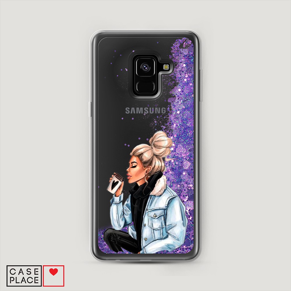 

Чехол Awog на Samsung Galaxy A8 2018 "Cute girl", Разноцветный, 25492-1
