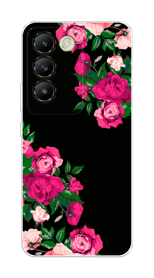 

Чехол на Vivo V30 lite 4G "Розы фуксия", Черный;розовый;зеленый, 2610350-1