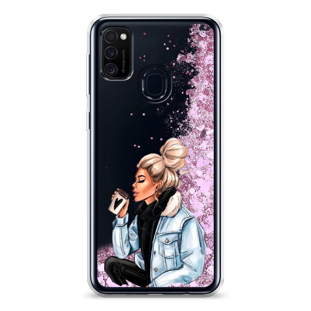 

Жидкий чехол с блестками "Cute girl" на Samsung Galaxy M30s, 29894-1
