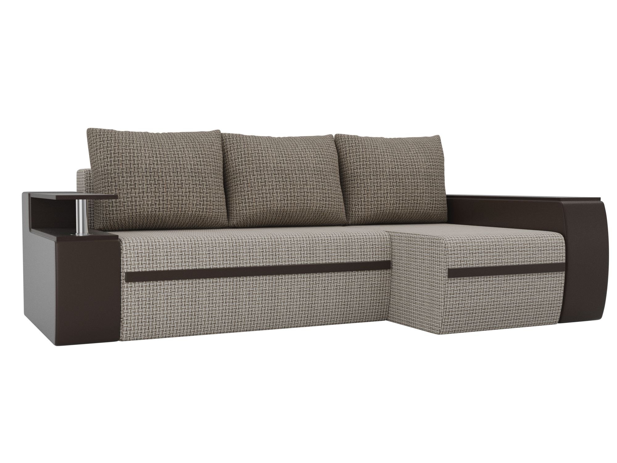 

Угловой диван Ричмонд правый рогожка/экокожа корфу 02/коричневый/корфу 03, Угловой диван Ричмонд правый угол