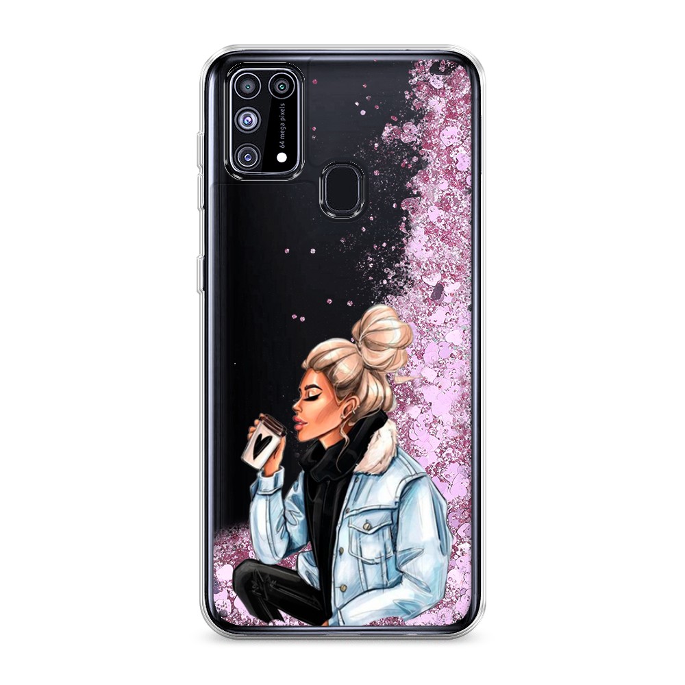 

Жидкий чехол с блестками "Cute girl" на Samsung Galaxy M31, 2100794-1