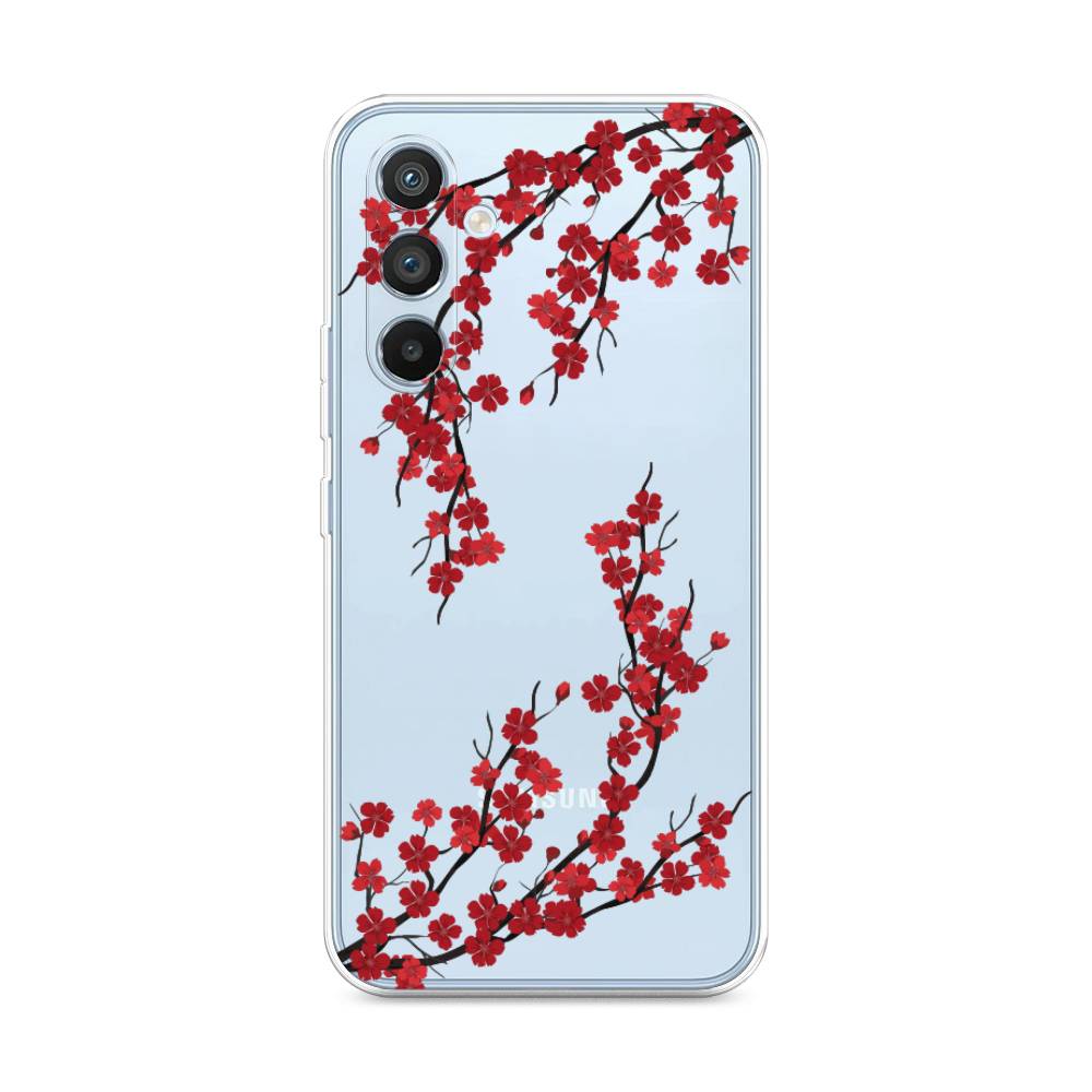 

Чехол на Samsung Galaxy A54 5G Красная сакура, Красный;черный, 2107750-2