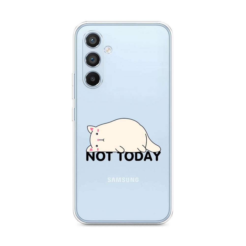 

Чехол на Samsung Galaxy A54 5G Cat not today, Белый;розовый;черный, 2107750-1