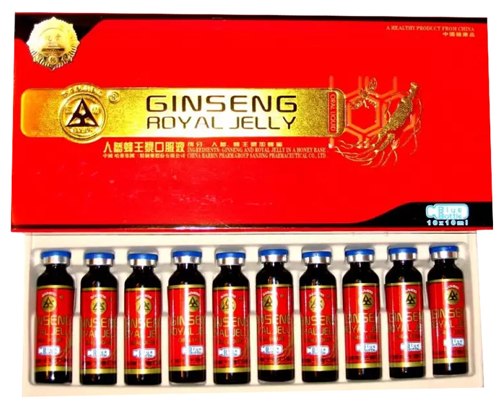 

Маточное молочко женьшеня Ginseng Royal Jelly флаконы 20 шт.