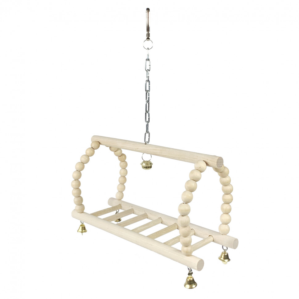 

Игровой комплекс для птиц Ladder Swing PetStandArt, Размер 30x8см, дерево