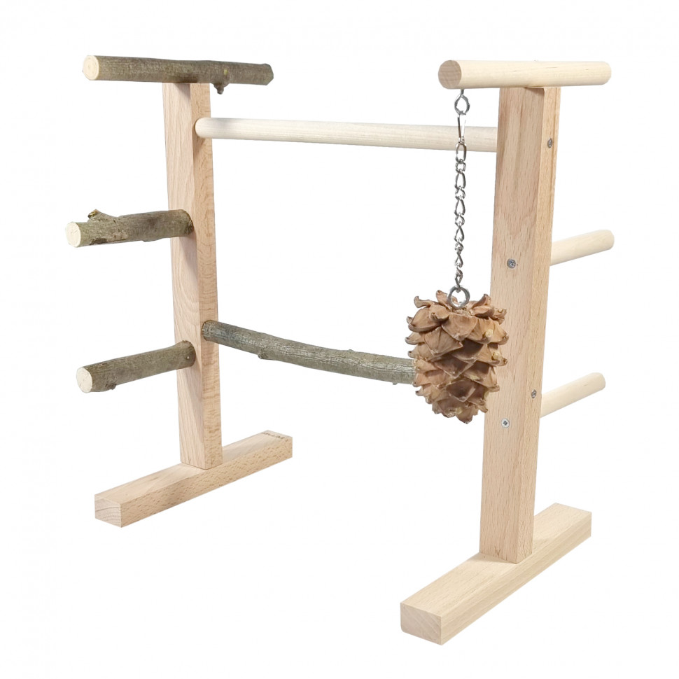 

Игровая площадка для птиц Combo Base PetStandArt, Размер 20x32x33cм, дерево