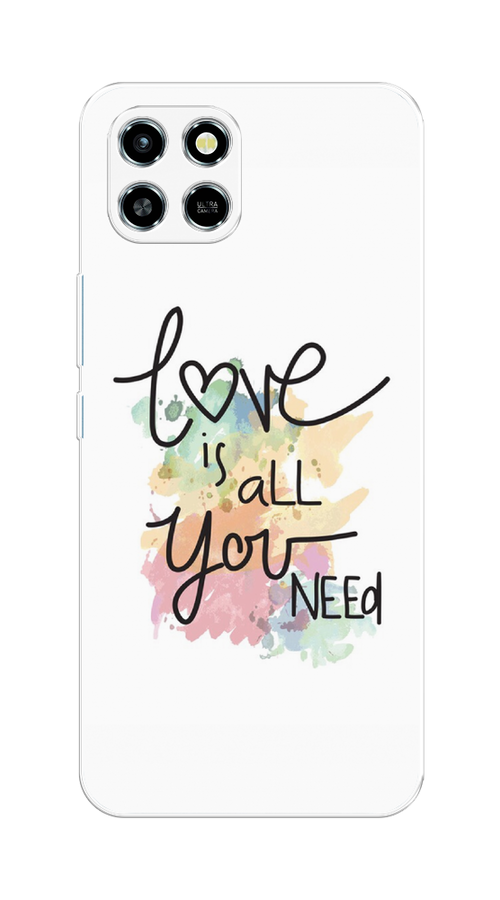 

Чехол на Infinix Smart 6 HD "Love is all you need", Белый;черный;зеленый, 3101650-1