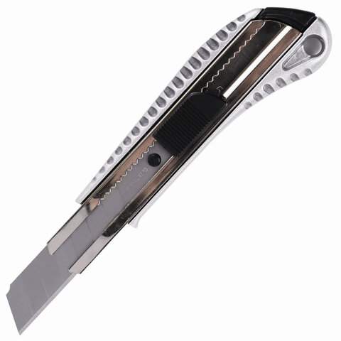 

Нож канцелярский BRAUBERG "Metallic", 18мм, арт. 235401 - (3 шт.)