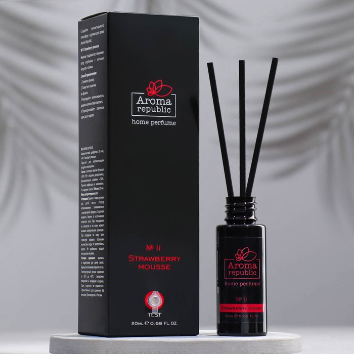 

Аромадиффузор AROMA REPUBLIC, 20 мл, Strawberry mousse, клубничный мусс