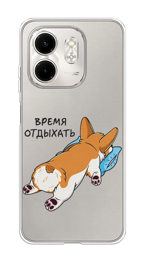 

Чехол на Infinix Smart 9/Hot 50i Корги отдыхает, Черный;коричневый;голубой, 3106750-1