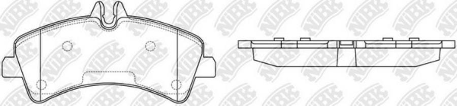 

Тормозные колодки NiBK дисковые PN0038