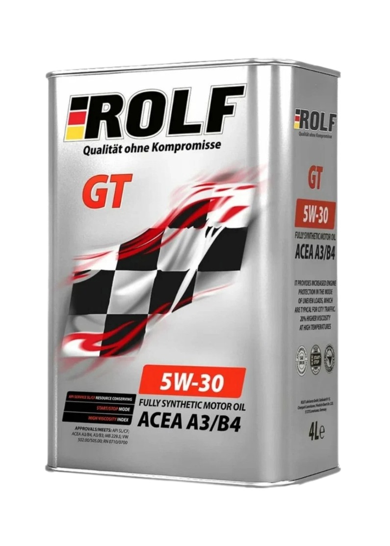 

Моторное масло ROLF синтетическое 5W30 GT ACEA A3/B4 4л