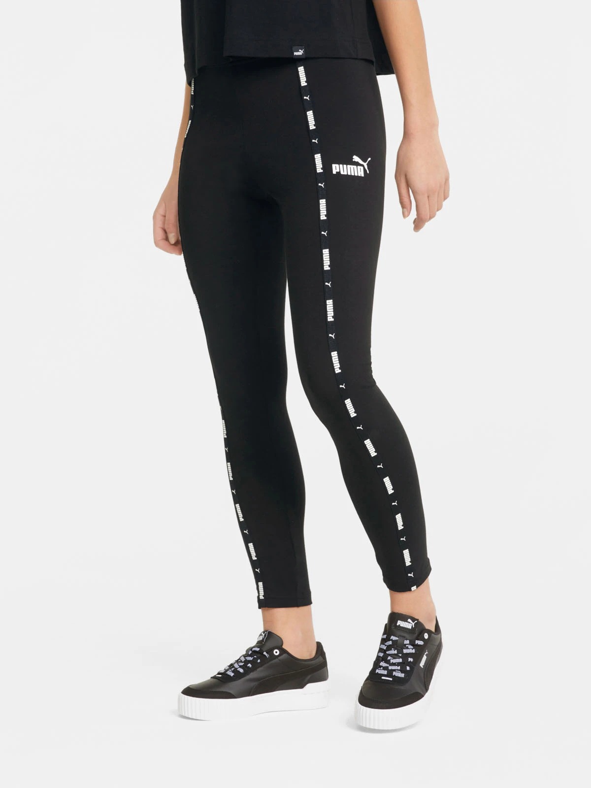 Спортивные леггинсы женские PUMA Rebel High Waist 7/8 Leggings черные L -  купить в Москве, цены на Мегамаркет