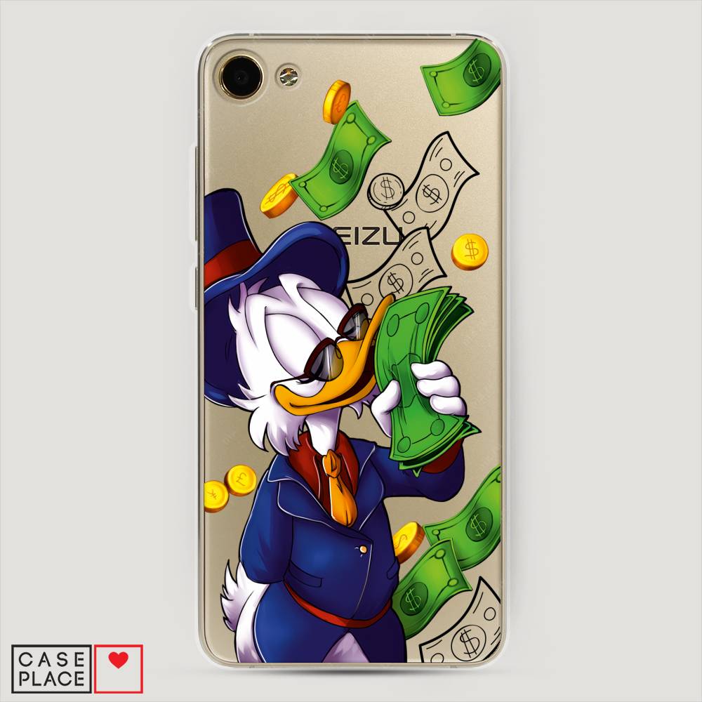 

Чехол на Meizu U10 "Scrooge McDuck with Money", Синий;зеленый;белый, 71250-6