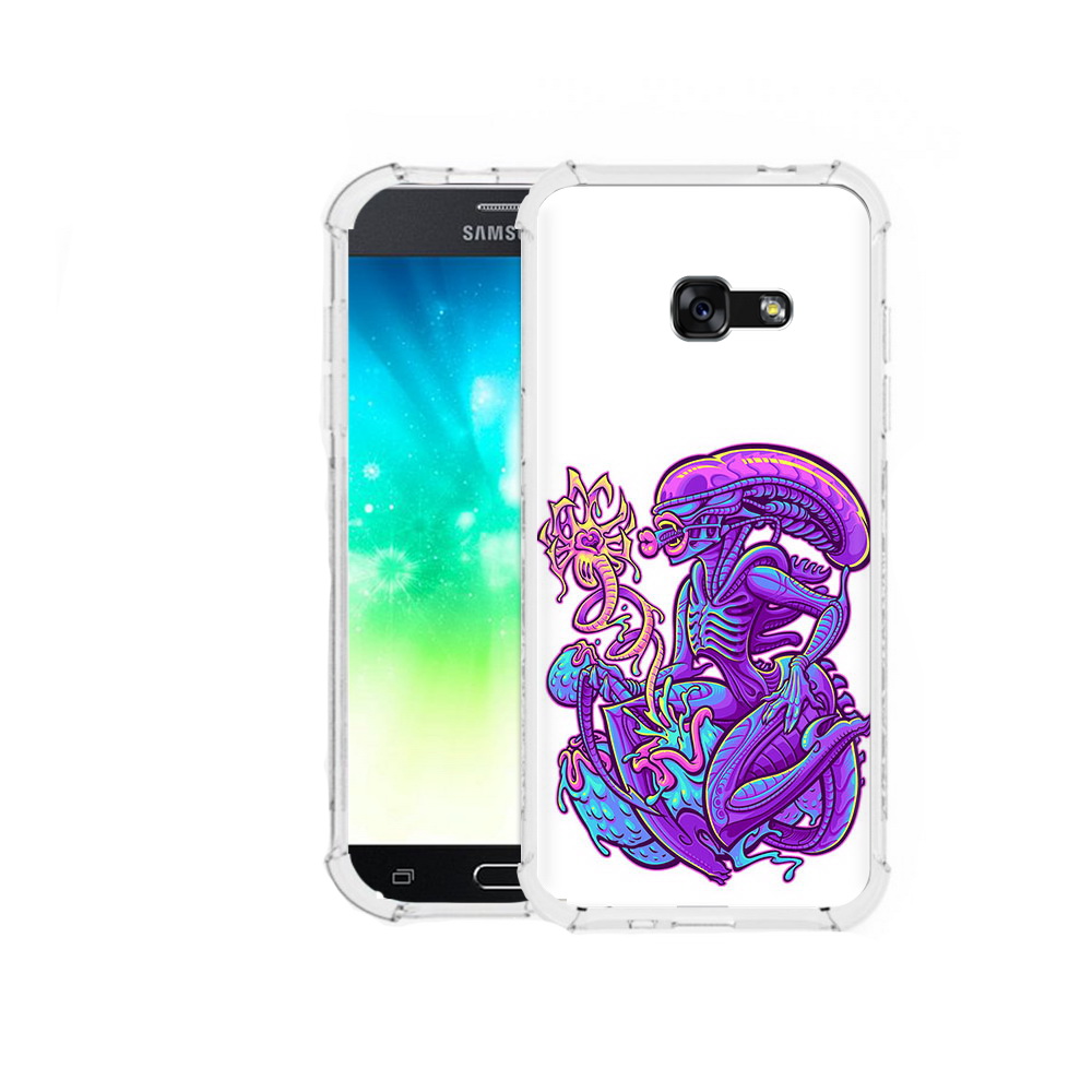 

Чехол MyPads Tocco для Samsung Galaxy A3 (2016) чужой фиолетовый цвет, Прозрачный, Tocco