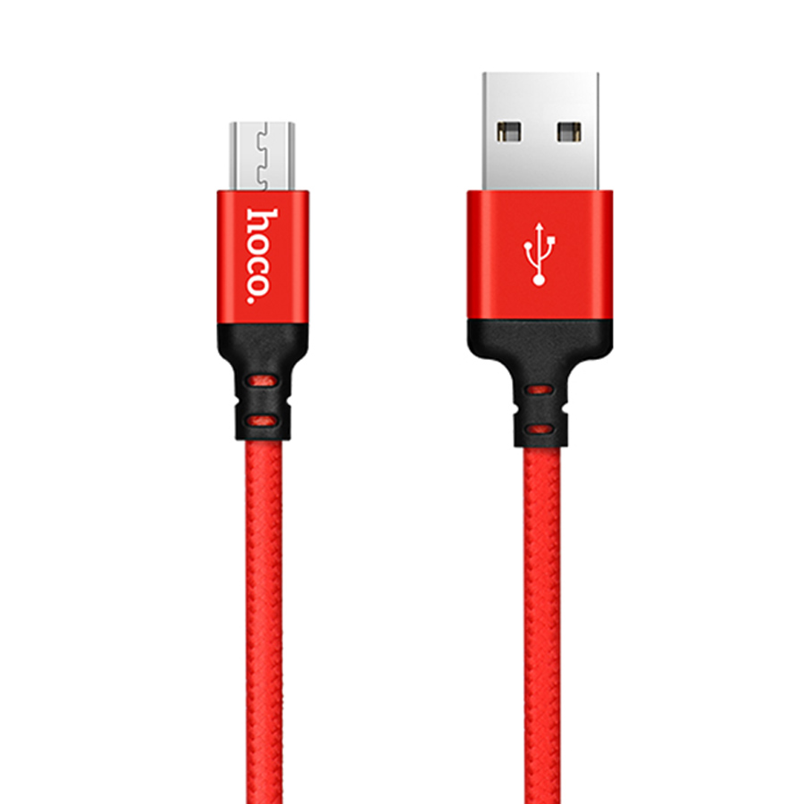 

Кабель Hoco X14 USB - Micro-USB, 2 А, 2 м, черно-красный, X14 Times speed