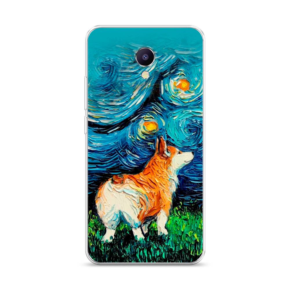 

Чехол на Meizu M5 Note "Корги звёздная ночь", Коричневый;белый;зеленый, 71650-1