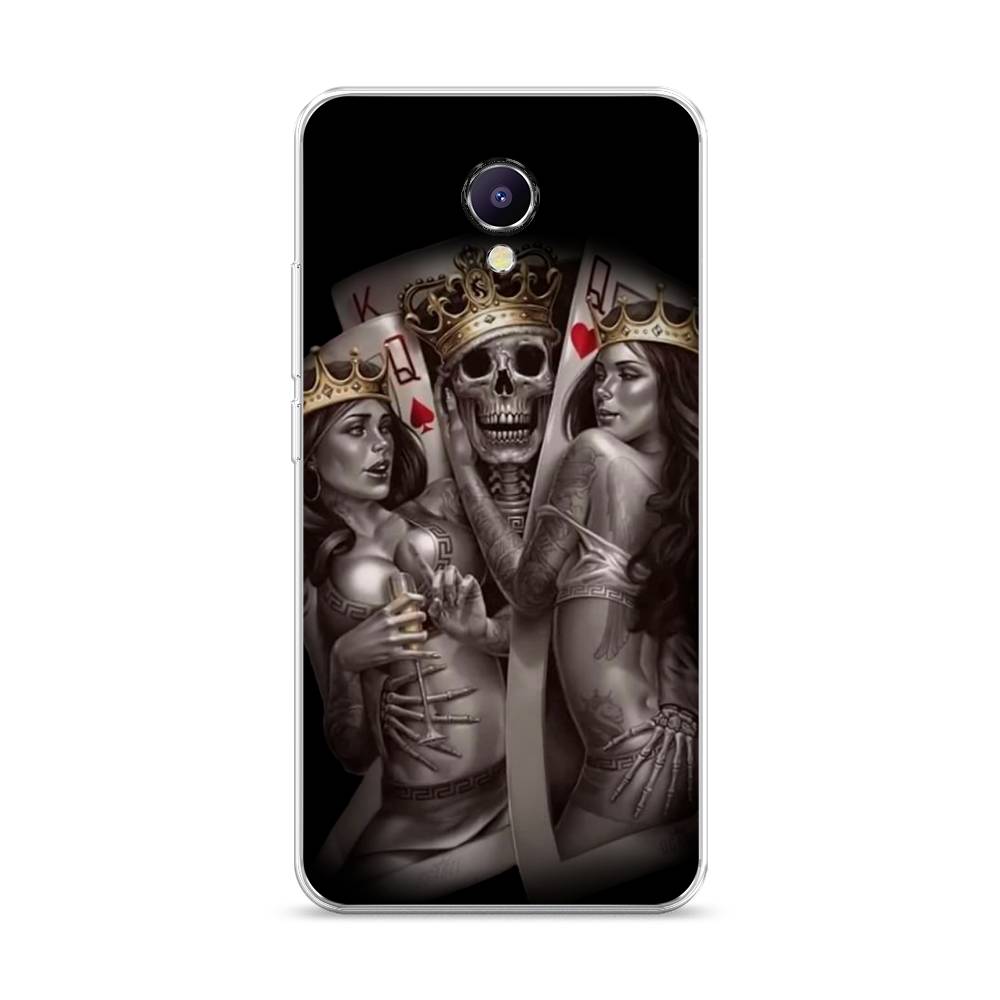 

Чехол на Meizu M5 Note "Карты король и королевы", Серый;желтый, 71650-6