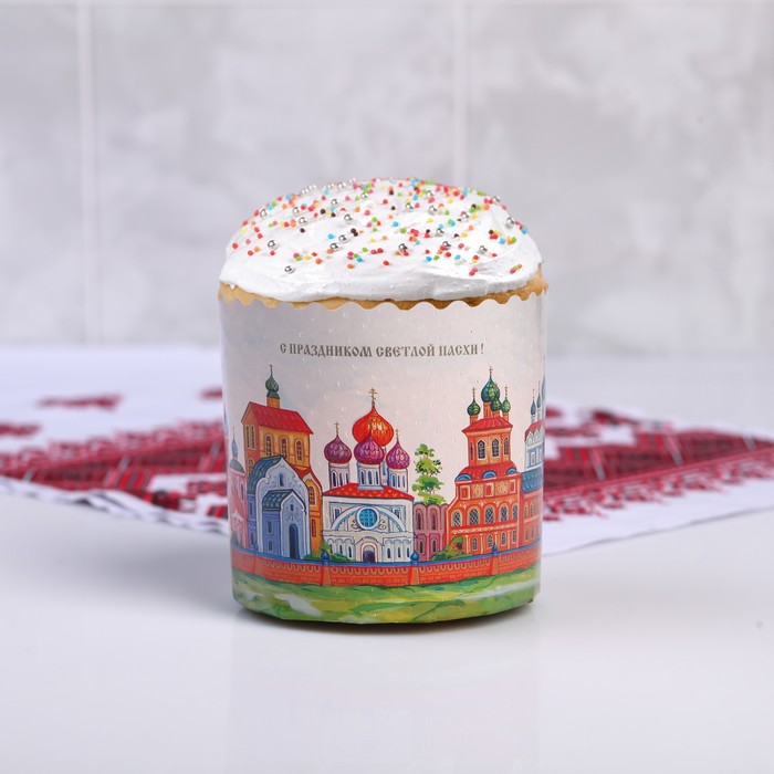 

Форма бумажная для кекса, маффинов и кулича "Кремли" 90x90 мм