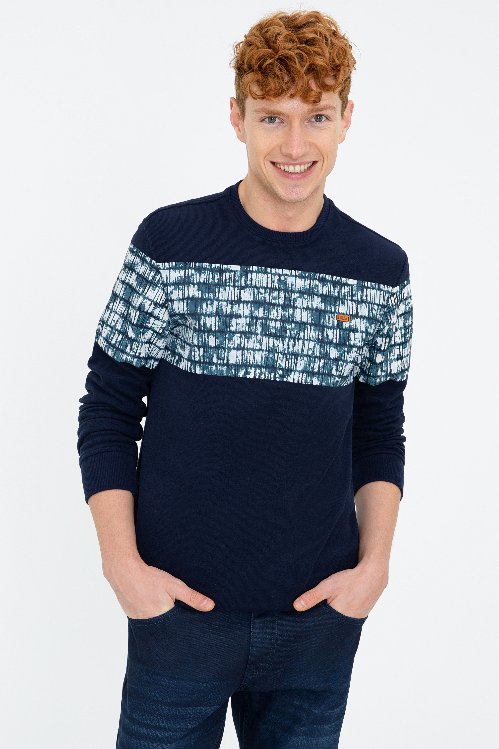 

Свитшот мужской U.S. POLO Assn. G081SZ0820GEMINI синий XL, G081SZ0820GEMINI