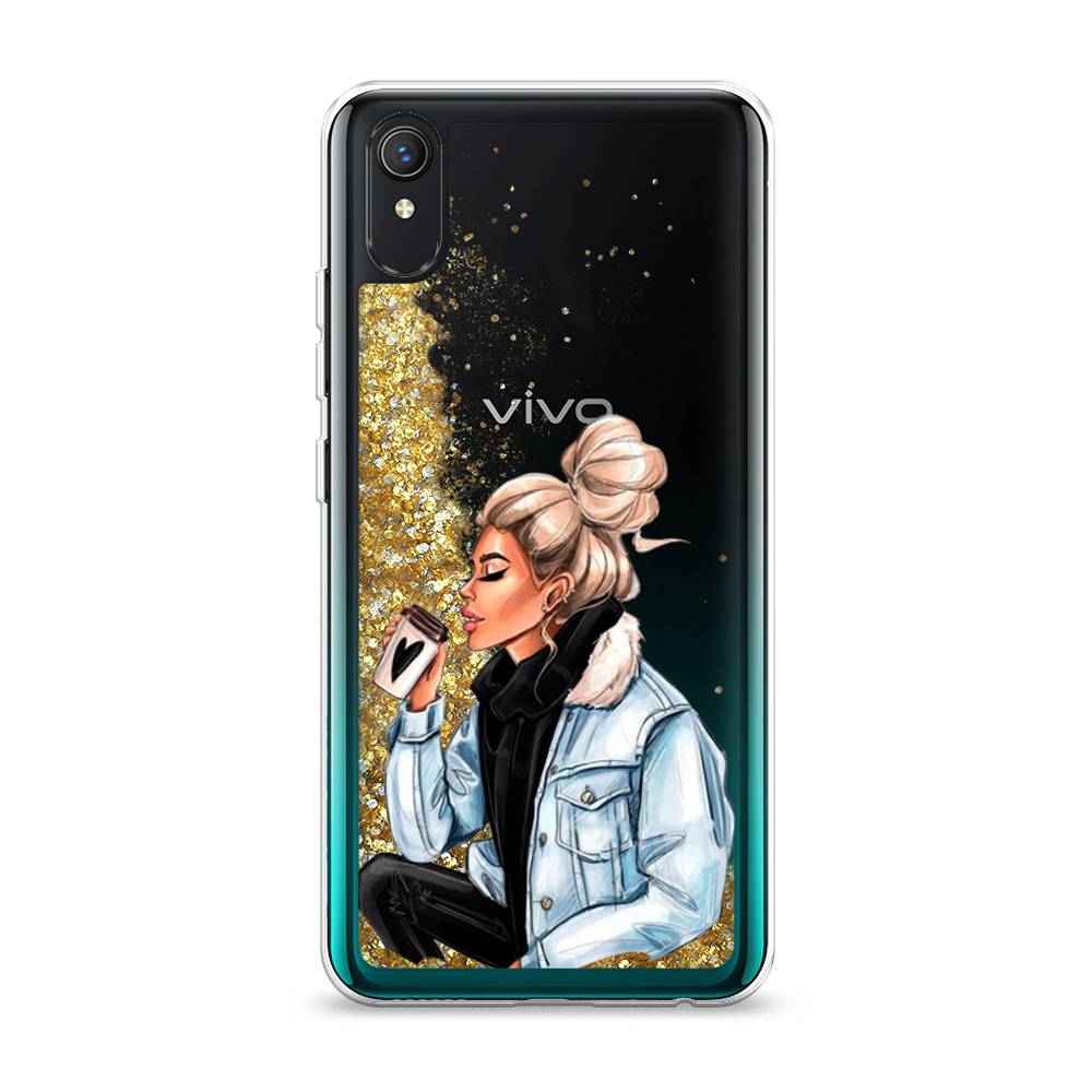 

Жидкий чехол с блестками "Cute girl" на Vivo Y1s, 263290-1