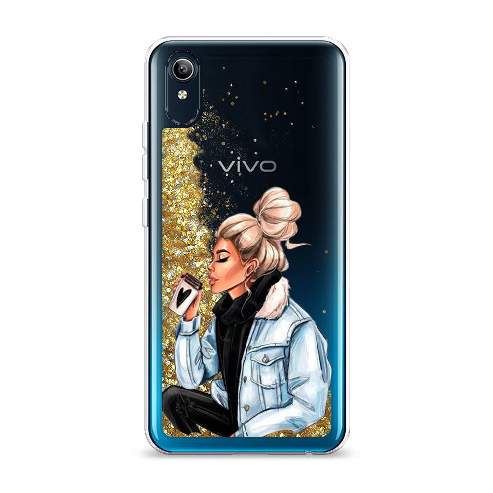 

Жидкий чехол с блестками "Cute girl" на Vivo Y91c, 262890-1