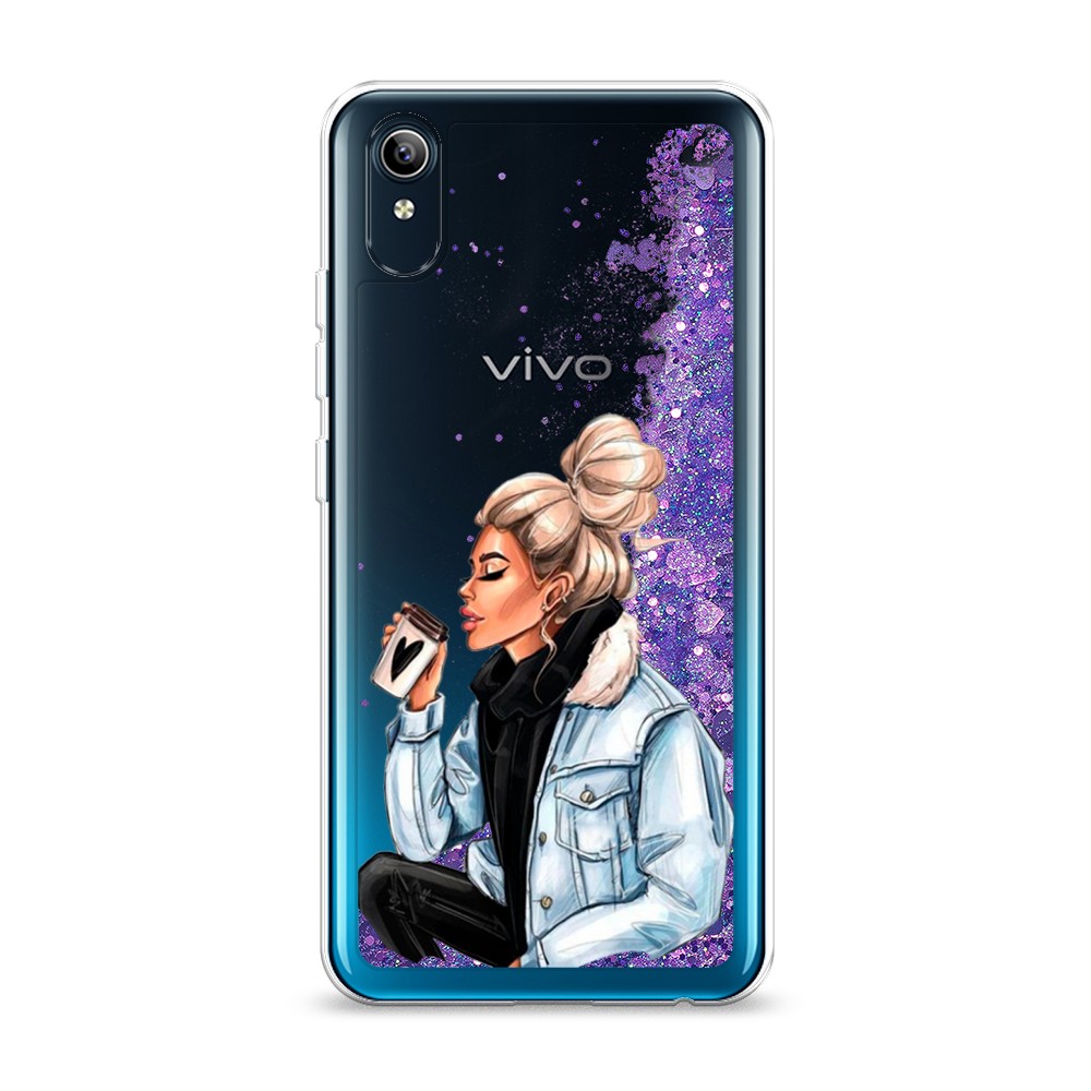 

Жидкий чехол с блестками "Cute girl" на Vivo Y91c, 262892-1