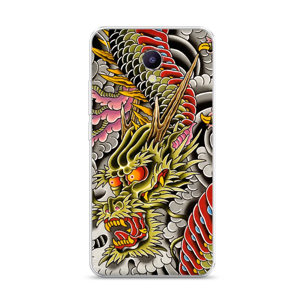 

Чехол на Meizu M5 Note "Японский дракон", Желтый;розовый;красный, 71650-4