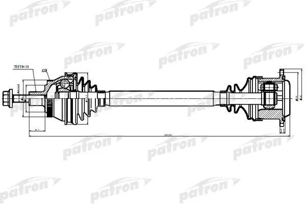 

Полуось прав AUDI: A6, A6 QUATTRO, A8, A8 QUATTRO, S8 98-04 PATRON PDS9039