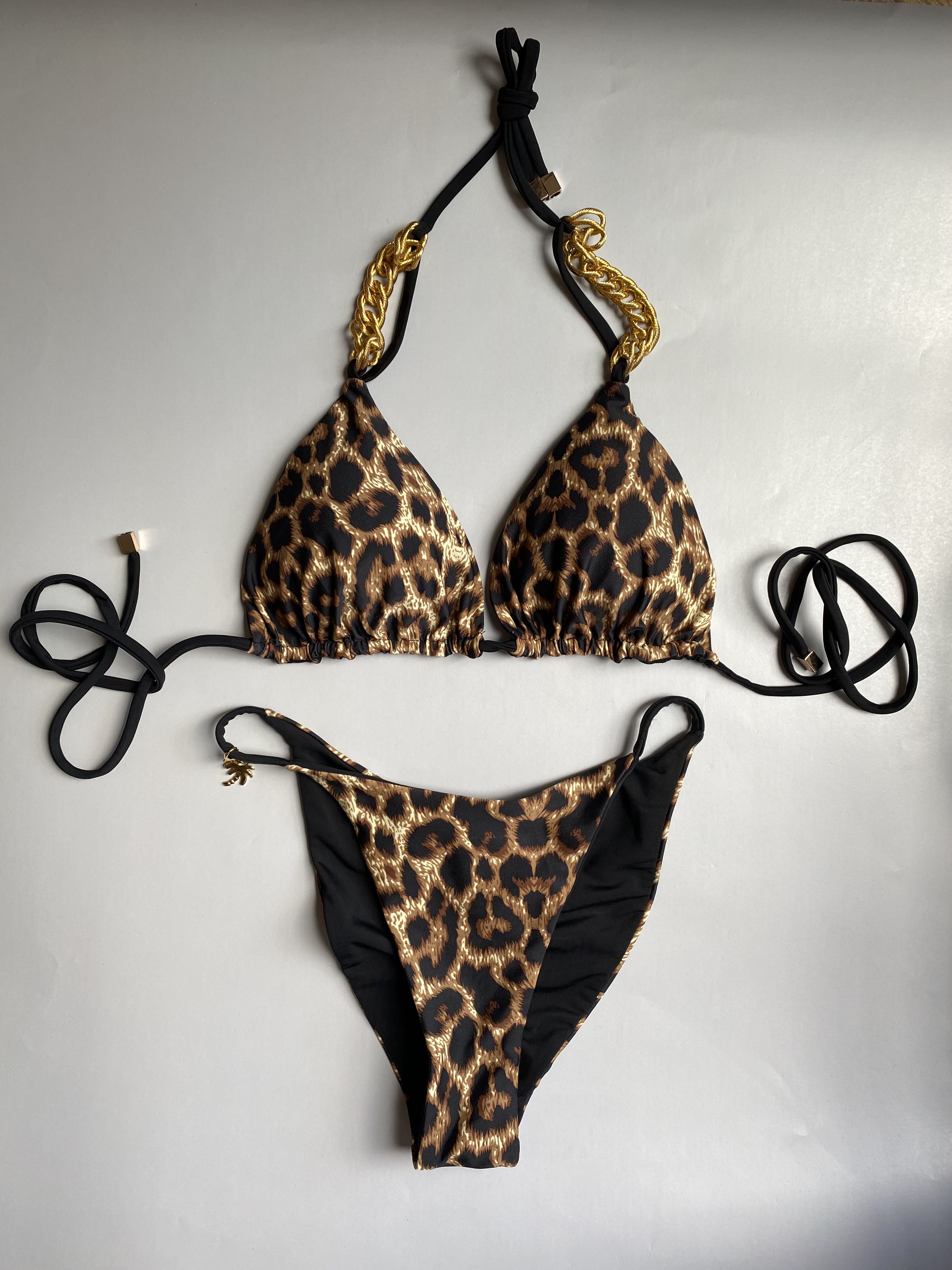 

Купальник раздельный женский Balibikini Дана цепи коричневый XL, Дана цепи