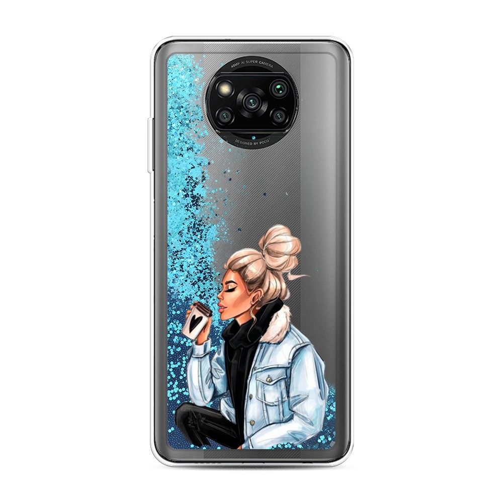 

Жидкий чехол с блестками "Cute girl" на Xiaomi Poco X3 Pro, 310693-1