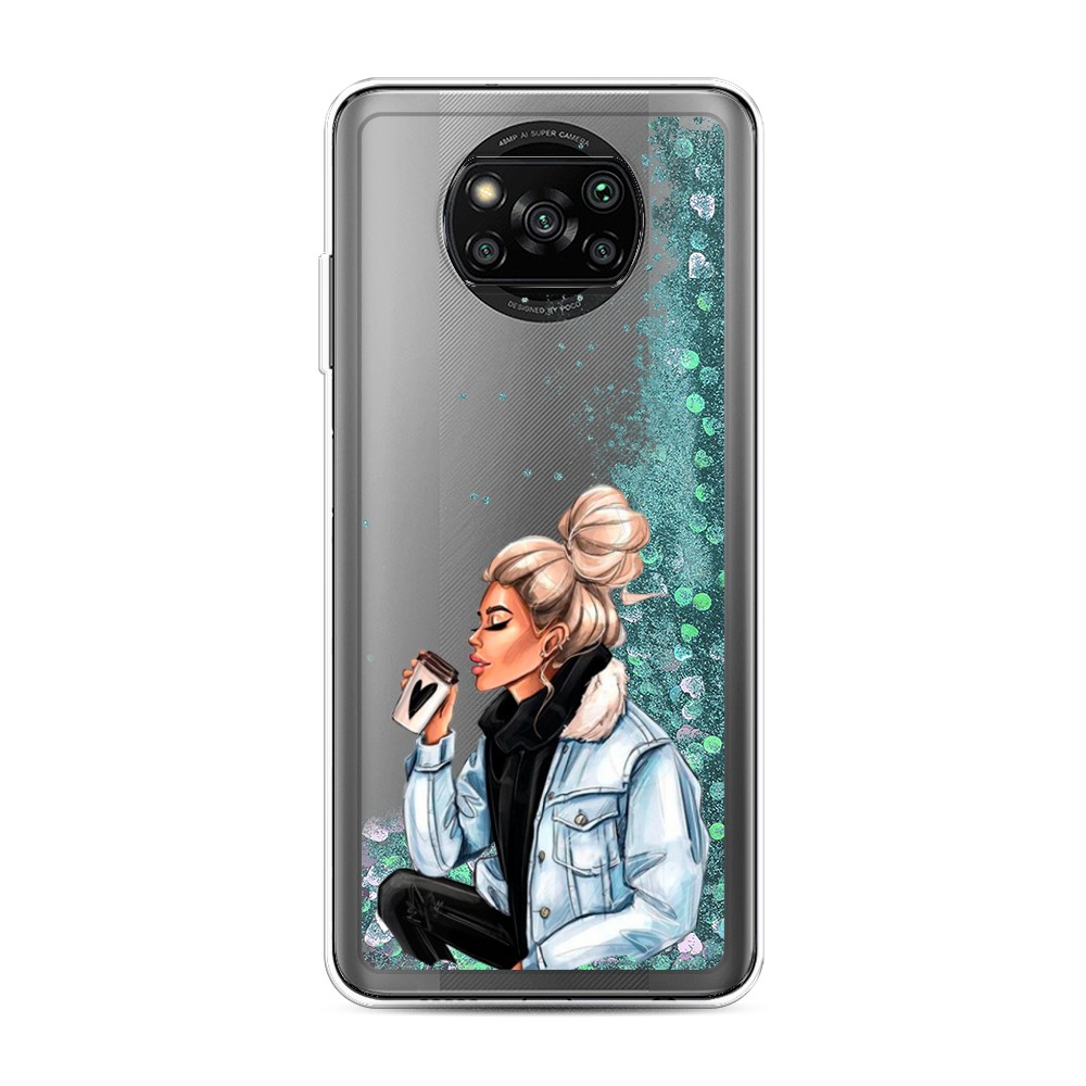 

Жидкий чехол с блестками "Cute girl" на Xiaomi Poco X3 Pro, 310695-1