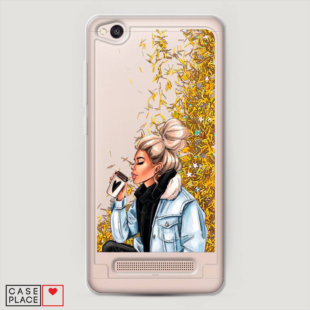 

Жидкий чехол с блестками "Cute girl" на Xiaomi Redmi 4A, 31390-1