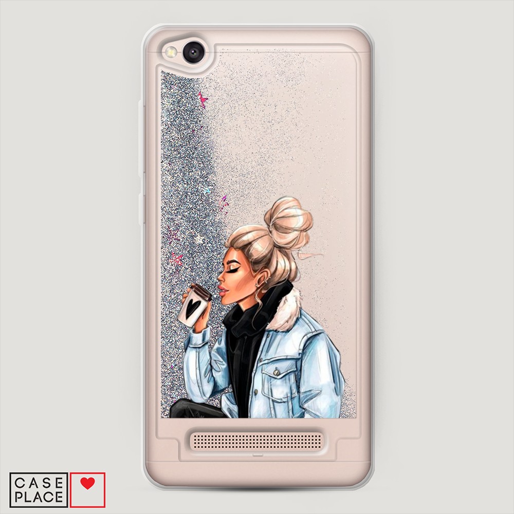 

Жидкий чехол с блестками "Cute girl" на Xiaomi Redmi 4A, 31391-1